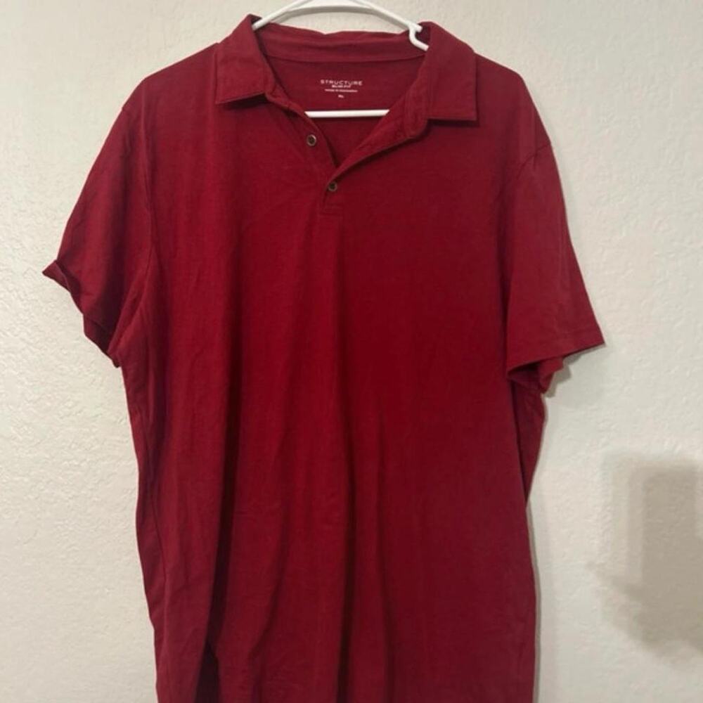 Structure slim fit mens polo